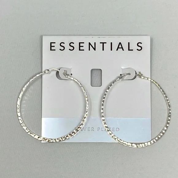Macy's Jewelry Macys Essentials Womens Textured Hoop Earrings